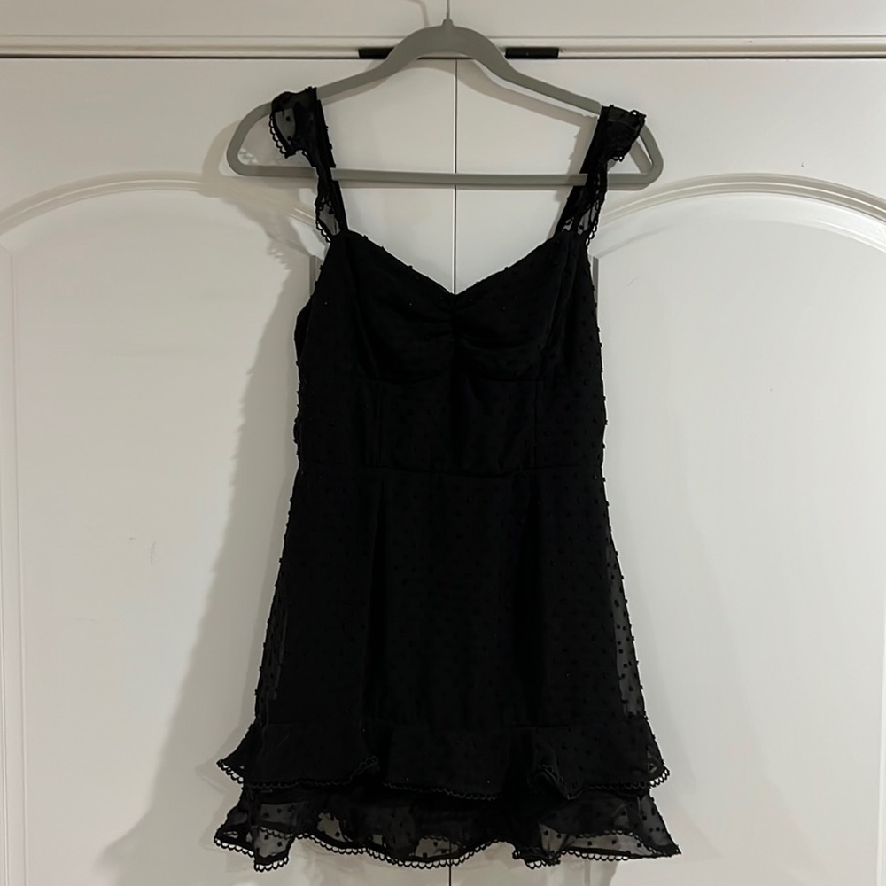 Lucy in the Sky, Danica ruched sweetheart dress in black size medium